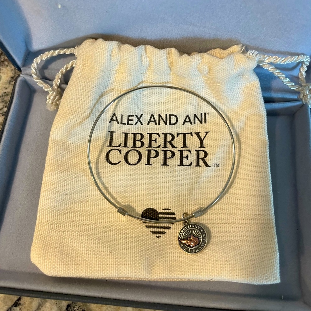 Alex and Ani Liberty Copper Bangle